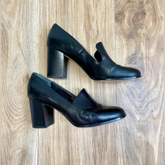 Enzo Angiolini En-Maxie Women’s Black Leather heels Shoes Size 8 - Picture 3 of 7